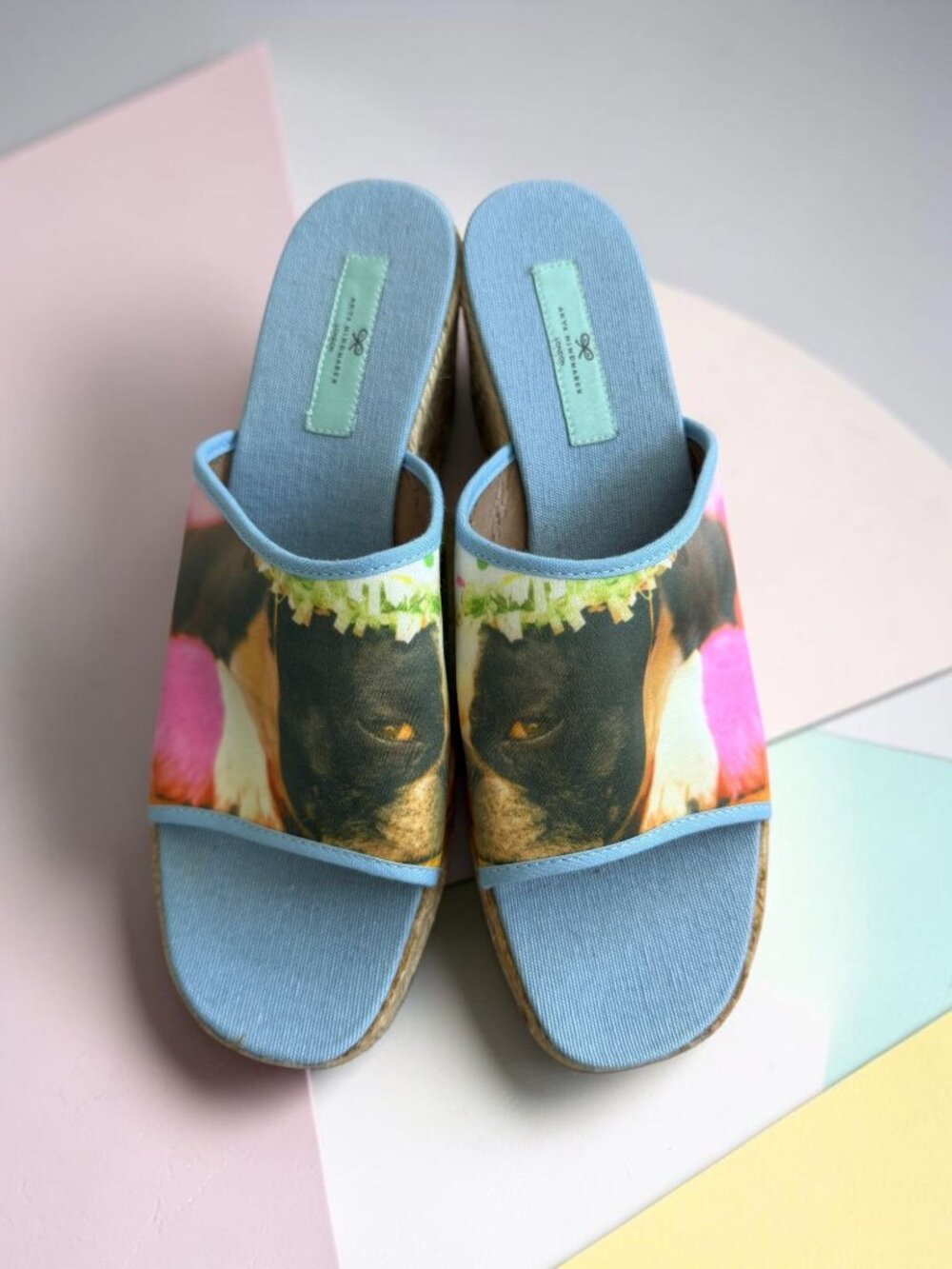 ANYA HINDMARCH Dog Espadrilles Wedges Sandals Size 41 / 11